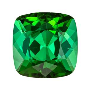 พลอยสีเขียวทัวร์มาลีนเจียระไนแบบเหลี่ยมเพชรพลอยหนา7มม. พร้อมใบรับรอง IGI - Product Image 1