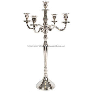 Hermosa 5 brazos de plata candelabros MESA CENTRO DE MESA para boda - Product Image 1