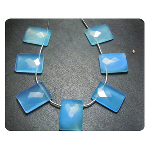 Formes de mélange de calcédoine bleu aqua naturel de qualité supérieure pierres précieuses multicolores personnalisées 13x18mm - Product Image 4