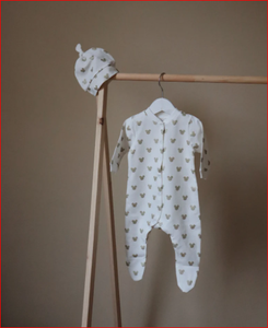 Barboteuse en coton biologique pour enfants, barboteuse de bonne qualité, barboteuse d'hiver pour bébé, sans manches, imprimé, collection - Product Image 1