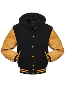 Best Quality Winter Wool <b>Jacket</b> Customizable Red Varsity Letterman Style for Men Women Stand Chenille Embroidery PU Material - Product Image 2