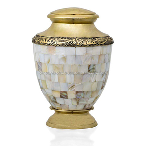 High Quality <b>Large</b> Cremation <b>Urns</b> Embossed Metal Brass Cremation <b>Urn</b> and Keepsake <b>Urns</b> for Human Ashes Jar Decorative Jar - Product Image 5