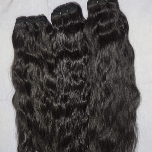 Cuticule de cheveux bruts de la tempe alignée couleur naturelle non traitée vierge brésilienne # 1b extensions de cheveux humains à fermeture ondulée droite brune - Product Image 2