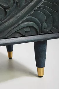 เฟอร์นิเจอร์บ้านสไตล์โบราณหรูหราคลาสสิกขนาดใหญ่มือแกะสลักสีดำด้านข้างรีไซเคิลไม้ขัดเฟอร์นิเจอร์ธรรมชาติ - Product Image 2