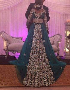 <b>FLARED</b> CAFTAN DRESS WITH EMBROIDERY of DABKA, CRYSTAL GLASS BEADS,GLASS STONE WORK for PARTY-WEAR @ 2022 - Product Image 1