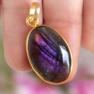 De acero inoxidable colgante pájaro de plata letra COLLAR COLGANTE colgante África labradorita Rosa bandejas y cabujón de piedras preciosas de carta - Product Image 1