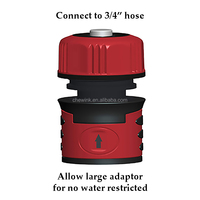 Conector Rápido de Plástico Grande de 18 mm, Serie BS, Estándar, para Todas las Estaciones, con Tope, para Manguera de Jardín de 3/4'', Conexiones de Agua Rápidas y Sencillas
