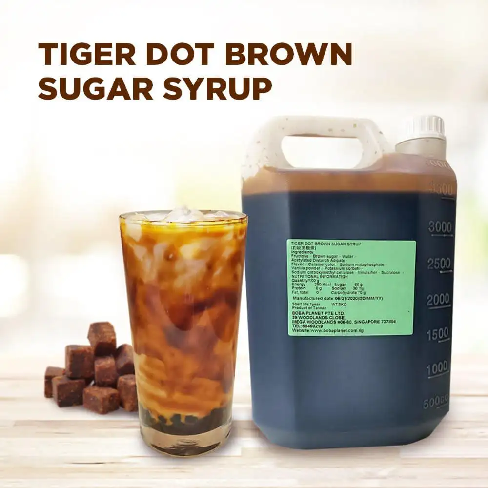 Тайваньский высококачественный сироп для коричневого сахара в горошек с тигром для вкуса чайного напитка