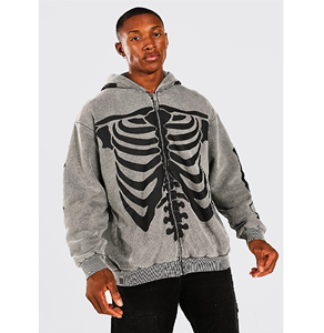 Chenille-Conjunto de dos piezas para hombre, chándal con capucha y cremallera, Jersey, Sudadera con capucha, Pantalón Cargo bordado, talla grande - Product Image 5