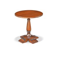 Mesa Auxiliar Bellini de Madera de Caoba Maciza, Diseño Clásico y Elegante, Muebles para Sala de Estar, Dormitorio, Hogar y Hotel