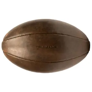 Presente Corporativo Caro-Vintage Velho Retro Moda Bola De Futebol Antigo Bola De Rugby De Couro Genuíno-Presente Corporativo