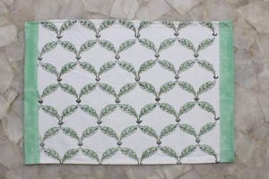 Ensemble de 6 draps de Table et 6 tapis à main en coton, imprimé Floral indien, accessoire pour le bricolage - Product Image 6