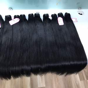 Extensions de cheveux naturels pour femmes, qualité supérieure, lisses, cuticules, vierges, Double trame faite Machine, prix vente en gros - Product Image 3