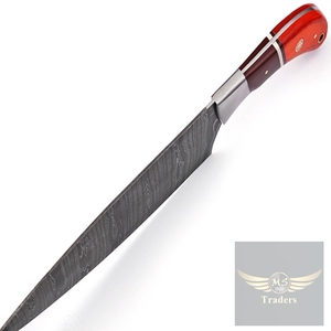 Custom Handmade Damascus 05 pcs Chef Knife Set Kitchen Knives Set With leather Sheath Cover {MS-51} - Product Image 6