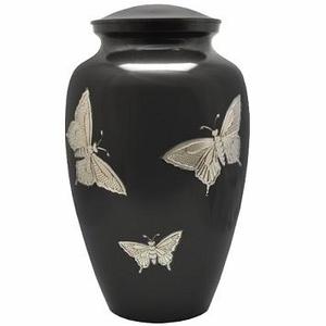 Urna de cremación de latón gris Premium para mascotas Diseño de estilo americano con estampado floral Urna de crematorio de recuerdo de metal - Product Image 6