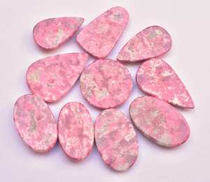 พลอยทรงหลวมธรรมชาติ Thulite Cabochons,พลอยทรงผสมนุ่มนิ่มสไตล์นอร์เวย์ - Product Image 4