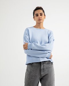 Streetwear d'hiver pour femmes pull col rond sweat Logo personnalisé Design doublé avec Logo avant Technique lavée - Product Image 1