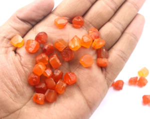 Cristal Natural curativo sin tratamiento, cornalina, piedra preciosa suelta cortada a mano, al por mayor, 25 piezas - Product Image 5