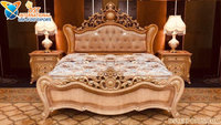 Mesitas de Noche Clásicas para Cama King Size, Juego de Muebles de Almacenamiento de Madera Maciza de Teca, Estilo Tradicional Italiano, Plegables y Personalizables