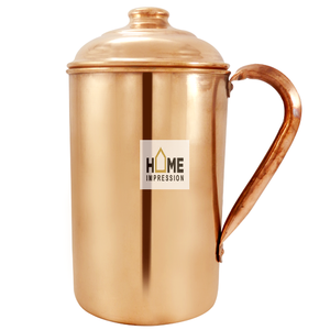 เหยือกทองแดงโบราณสำหรับเสิร์ฟเหยือกเสิร์ฟทำจากทองแดงขัดเงาแบบคลาสสิก - Product Image 1