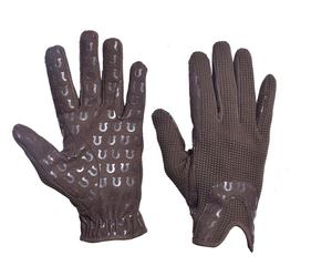 Gants équestres sur mesure Modèle en cuir véritable Caractéristiques d'équitation personnalisées Accessoires de course de protection - Product Image 5