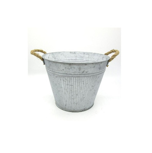 Macetas galvanizadas hechas a mano para decoración de jardín, macetas de METAL, precio al por mayor - Product Image 1