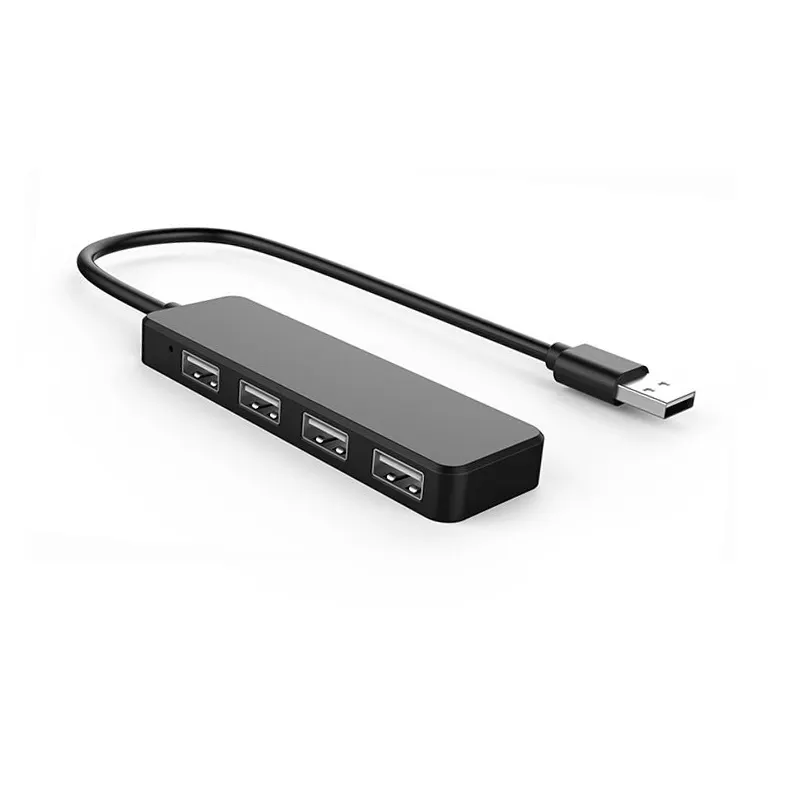 4-Port Mini USB Extender Splitter Multiport Extension USB 2.0 HubためMac Pro/ミニ、iMac、Surface Pro、Notebook PC