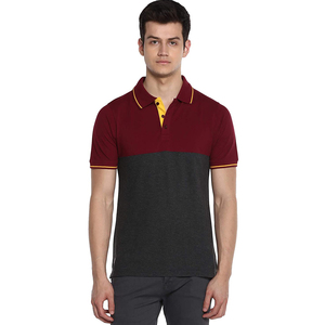 Camiseta personalizada de manga de contraste de alta calidad, Polo a rayas de bajo pedido, camiseta de exportación, Polo transpirable - Product Image 1