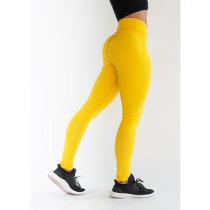 New FITNESS WOMEN YELLOW SCRUNCH BOOTY LIFT LEGGING - Product Image 5