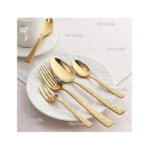 Juego de cubiertos de latón de calidad exclusiva, diseño diferente, juego de 6 piezas para servir comida. - Product Image 4