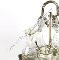 Cruet à huile rectangulaire de style traditionnel en métal argenté Sheffield de haute qualité pour la famille royale, idéal pour la décoration de la maison et l'utilisation en restaurant