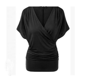 Camisetas de algodón de manga corta blancas lisas de verano para mujer - Product Image 1