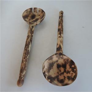 Bol de vaisselle en bois d'acacia de conception artisanale indienne avec cuillère bol de service alimentaire pour Restaurant hôtel maison mariage - Product Image 3
