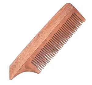 Pente de cabelo em madeira neem Good Look, fabricante e exportador de pente de barba em madeira por atacado da Índia