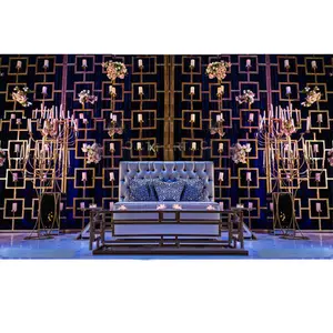 Mur de bougies tendance, 2 pièces, décor moderne de scène de mariage - Product Image 1