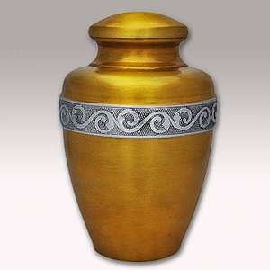 Urne de crémation en métal gravé en laiton de haute qualité pour cendres humaines urne adulte pour fournitures funéraires - Product Image 5