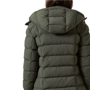 New Style Plus Size Women <b>Winter</b> <b>Quilted</b> Hooded Button Puffer Jackets Polyester/Custom Knitted Breathable Eco-Friendly OEM - Product Image 5