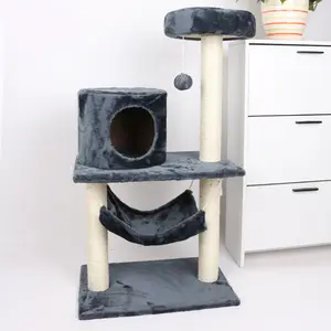2021 Hot Sale Home Style Natural Pet Sisal Climbing Scratch Cat Tree Small Size Pet Furniture Cat Scratching Tree
