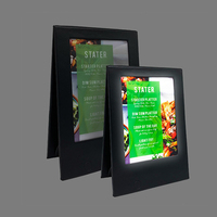 Supports de table numériques personnalisés avec affichage de menu à double vue et éclairage LED rechargeable