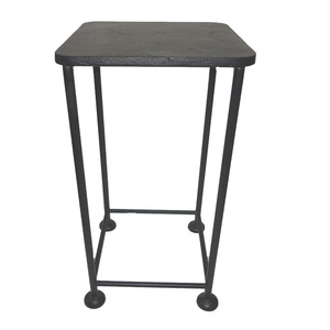Metal Stool the Long Metal Stool in <b>Square</b> Shape Black Color for Living Room Fashionable Stool - Product Image 1