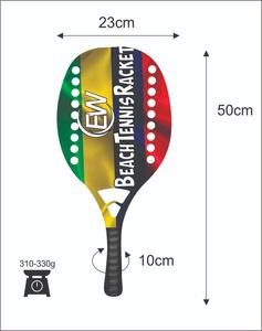 Raquetas de Tenis de Playa Hechas a Medida para Padel/Spaddle - Empuñadura de Fibra de Carbono, Cara de 22 mm, Peso de 320-340 g, Longitud de 50 cm, Logotipos y Colores Personalizados - Product Image 1