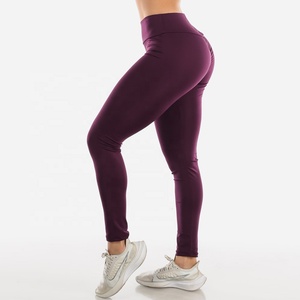 Leggings pour femmes à taille haute, longueur genou, en spandex/polyester, extensibles dans quatre sens, avec poches, pour le fitness, la gym, le yoga, l'entraînement, la course à pied et les sports - Product Image 3