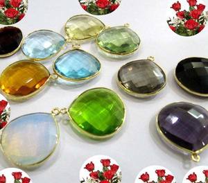 Colgante de Plata de Ley 925 con Baño de Oro y Gema de Calcedonia Aqua Natural en Forma de Pirámide, con Engaste de Una Sola Pieza, Hecho a Mano, Estilo Vintage, Regalo de Boda - Product Image 3