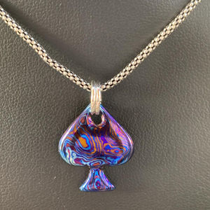 Timascus Mokuti hecho a mano collar/colgante personalizable diseño geométrico acero con latón cobre chapado número encanto joyería - Product Image 1