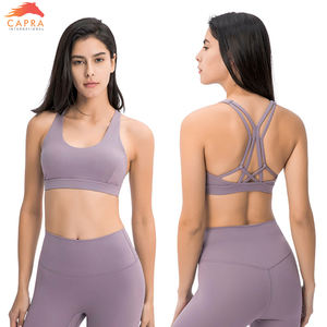 Soutien-gorge de sport pour entraînement fitness taille haute avec logo personnalisé pour femmes soutien-gorge de yoga léger grande taille en matériau souple respirant - Product Image 5