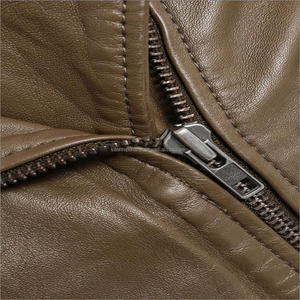 Vestido de piel auténtica para mujer, chaqueta de piel sintética personalizada, top corto - Product Image 4