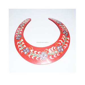 Collares de estilo africano para mujer, Gargantilla con cuentas hechas a mano, joyería, bosque pequeño, pintado a mano - Product Image 5