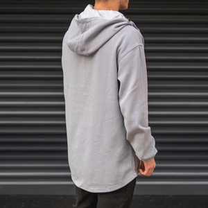 Sudadera con Capucha de Mezclilla con Cierre y Doble Bolsillo para Hombre, Talla Grande, 100% Algodón, Transpirable y Ecológica - Product Image 6