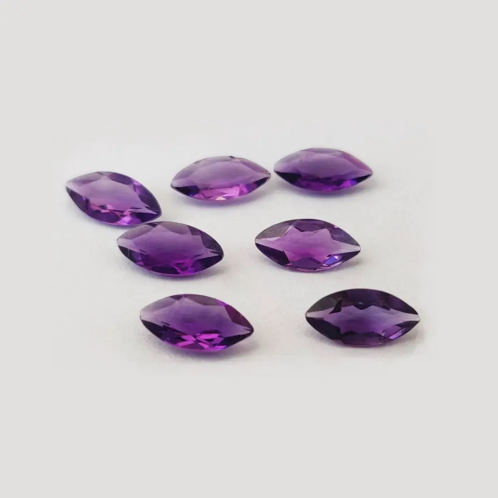 Commercio all'ingrosso naturale calibrato febbraio Birthstone 14 x7 MM viola Marquise ametista gemma sciolto sfaccettato fornitore di creazione di gioielli