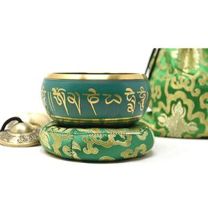 Cuenco de Himalaya tibetano hecho a mano con Mazo y almohada, cuenco de sonido Budista para meditación y Yoga - Product Image 2